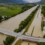 Le Rhône à Sierre a submergé l'autoroute